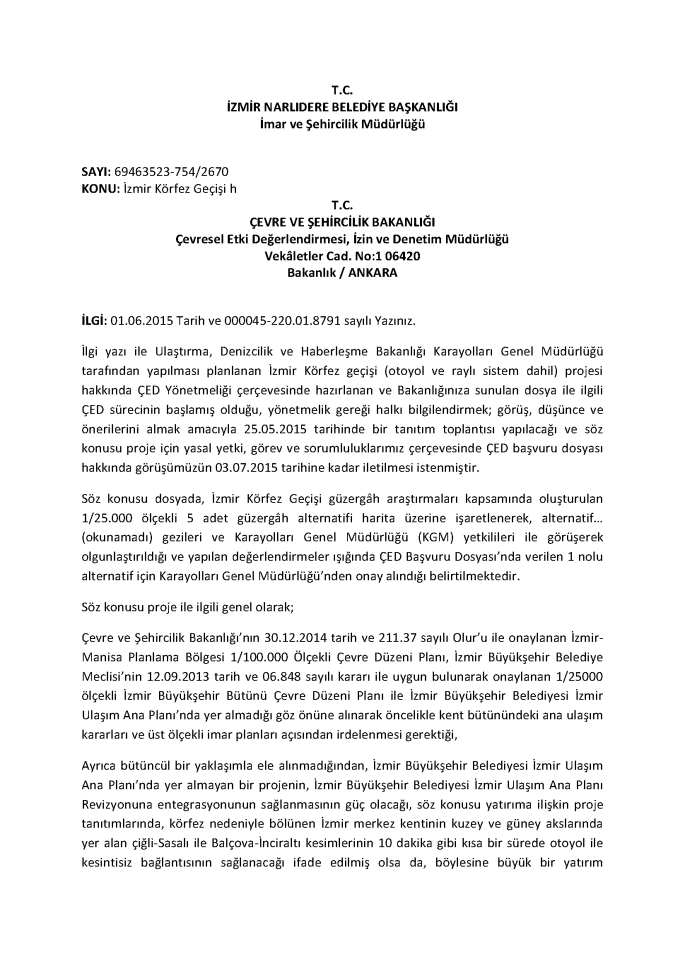 Narlıdere Belediyesi Cevabı 001