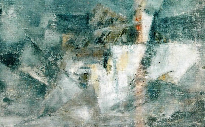 28 Şeref Bigalı, Gri Kompozisyon, 66x100 cm, Çuval Üzerine Yağlıboya (1968)