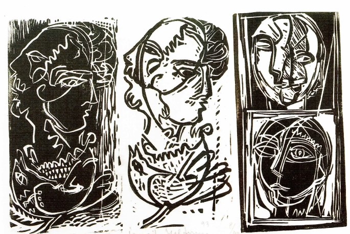 64 İsmail Yıldırım, Siyah-Beyaz Kompozisyon, 50x40 cm, Özgün Baskı (1993)