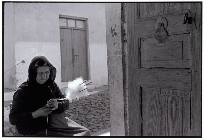 GREECE. Crete. 1964. Woman carding wool. "A Greek Portfolio"