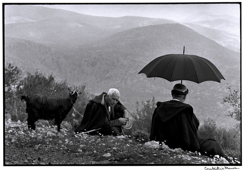 GREECE. Crete. 1964. Shepherds with goat. "A Greek Portfolio"