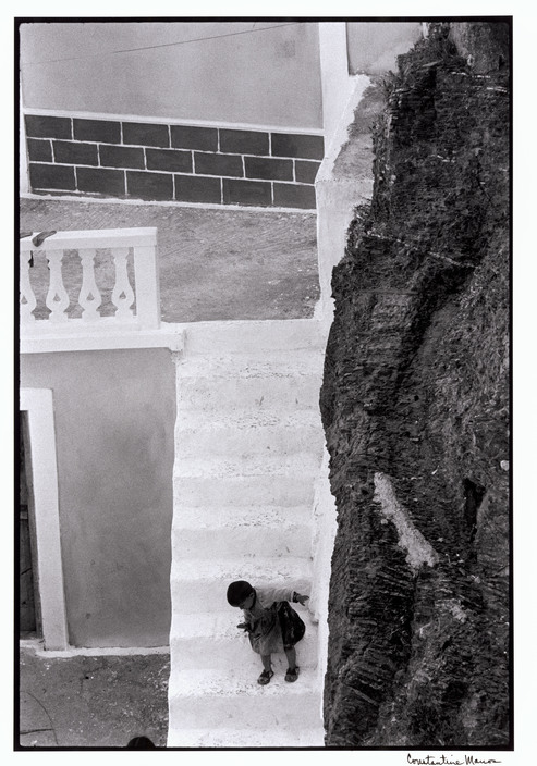 GREECE. Karpathos. Village of Olympos. 1964. Child on stairs.