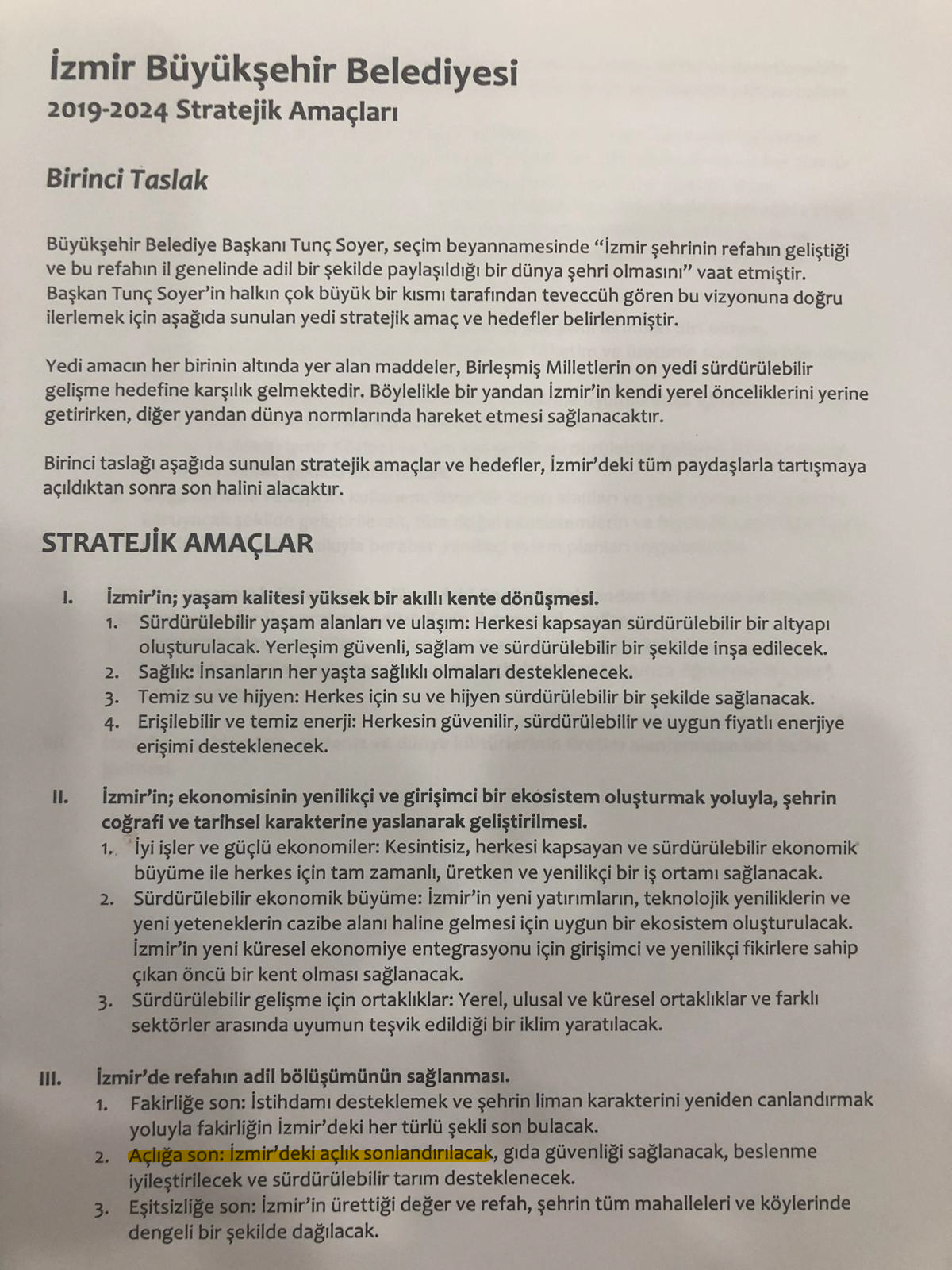 İzmir Büyükşehir Belediyesi 2020-2024 Stratejik Amaçları_Sayfa_1